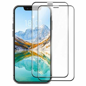 Amazon Basics Protection d’écran intégrale en verre trempé pour iPhone XS Max et iPhone 11 Pro Max 6,5" / 16,51 cm (lot de 2)