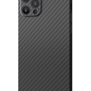 Black Rock - Coque de Protection en Carbone Ultra Fine Compatible avec Apple iPhone 12 Pro I Aramid, étui en Fibre, Chargement sans Fil, Premium (Noir)