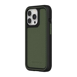 Survivor All-Terrain Earth Case Coque de Protection pour Apple iPhone 13 Pro [Traitement antimicrobien I Résiste aux Chutes de 4,8 m I MagSafe & Qi sans Fil Noir/Vert