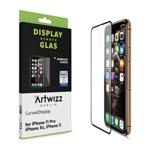 Artwizz 6519–2176 Curved Film Verre de sécurité pour iPhone x – vollflächiger Film de Protection avec Protection d'écran Anti Protection Anti-éclats – iPhone 10