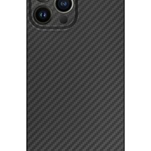 Black Rock - Coque de Protection en Carbone Ultra Fine Compatible avec Apple iPhone 13 Pro Max | Coque de Protection en aramide, Couverture en Fibre, Chargement sans Fil, Premium (Noir)