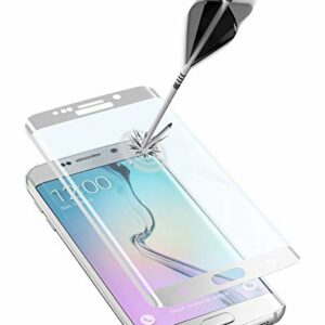 Cellularline Bianco Curvo Film de Protection d'écran en Verre pour Samsung Galaxy S6 Edge