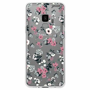 Gocase Lovely Floral Coque de Protection en Silicone TPU Transparent Anti-Rayures pour Samsung Galaxy S9