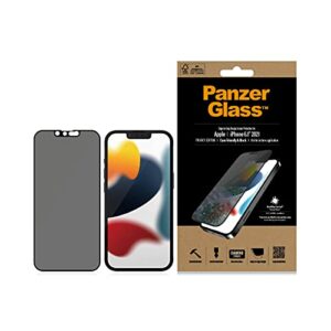 Panzer Glass Film de protection d'écran pour iPhone 13/13 Pro Case Friendly Privacy Noir Transparent
