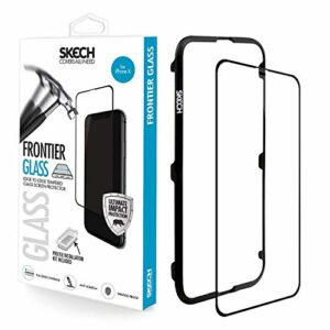 SKECH SK30-GLPF-1 Protection d'écran en Verre trempé pour Apple iPhone XR avec Indice de Protection d'écran Anti-Rayures et Anti-Traces de Doigts Noir