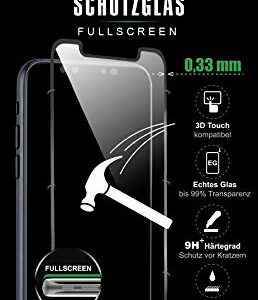 Scutes Deluxe 96821 Protection d'écran en Verre 3D de la Marque téléphone Portable 11 Pro, iPhone XS Max, Transparent