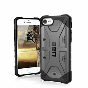 Urban Armor Gear Pathfinder Coque Étui pour Apple iPhone SE (2020) / 8/7 / 6S Housse de Protection (Housse Compatible avec la Recharge sans Fil, téléphone Portable résistant aux Chocs) Argent