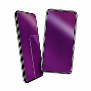 Vitre de Protection en Verre Effet Miroir Multi-Tons pour iPhone X/XS/11 Pro Violet
