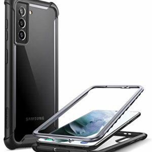 i-Blason Coque pour Samsung Galaxy S21 5G (2021) Protection Transparente Bumper Antichoc [Série Ares] Sans Protecteur d'écran - Noir