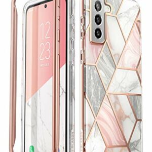 i-Blason Coque pour Samsung Galaxy S21 Plus 5G, Design Motif Glitter Protection Antichoc Anti-rayure [Cosmo] SANS Film Protection d'Ecran (Marbre)