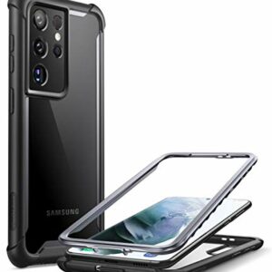 i-Blason Coque pour Samsung Galaxy S21 Ultra 5G (2021) Protection Transparente Bumper Antichoc [Série Ares] Sans Protecteur d'écran (Noir)