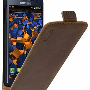 mumbi PREMIUM Etui à clapet pour Samsung Galaxy A3 (2015) - Étui de protection à rabat Flip Style marron