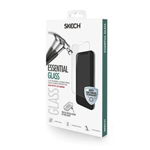 Skech Essential Tempered Glass Protection d'écran en verre trempé compatible avec Apple iPhone 13/13 Pro [Surface antibactérienne, dureté 9H, incassable, anti-traces de doigts, bords arrondis]