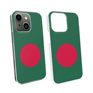 Cellular Phone Case Coque de Protection pour iPhone 13 Mini, fabriqué en matériau PC Robuste et Durable, étui pour téléphone avec Drapeau du Bangladesh
