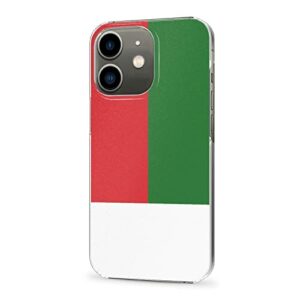 Cellular Phone Case Coque de Protection pour iPhone 12 Mini, fabriqué en matériau PC Robuste et Durable, étui pour téléphone avec Drapeau de Madagascar