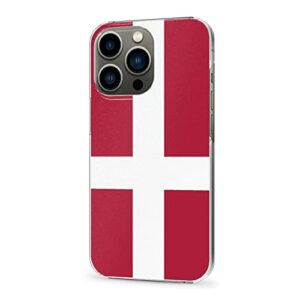 Cellular Phone Case Coque de Protection pour iPhone 13 Pro Max fabriqué en matériau PC Robuste et Durable Coque de Protection pour téléphone avec Drapeau du Danemark