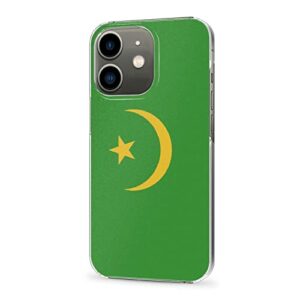 Cellular Phone Case Coque de Protection pour iPhone 12, fabriqué en matériau PC Robuste et Durable, étui pour téléphone avec Drapeau Mauritanie
