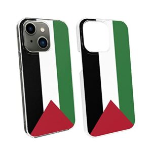 Cellular Phone Case Coque de Protection pour iPhone 13, fabriqué en matériau PC Robuste et Durable, étui pour téléphone avec Drapeau de la Palestine