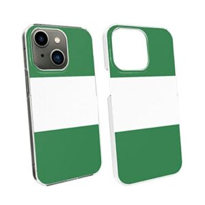 Cellular Phone Case Coque de Protection pour iPhone 13 Mini, fabriqué en matériau PC Robuste et Durable, étui pour téléphone avec Drapeau Nigeria