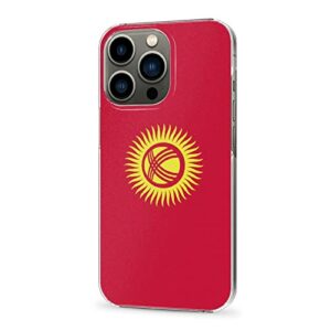 Cellular Phone Case Coque de Protection pour iPhone 13 Pro Max fabriqué en matériau PC Robuste et Durable Coque de Protection pour téléphone avec Drapeau du Kirghizstan