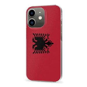 Cellular Phone Case Coque de Protection pour iPhone 12 Mini, fabriqué en matériau PC Robuste et Durable, étui pour téléphone avec Drapeau albanais