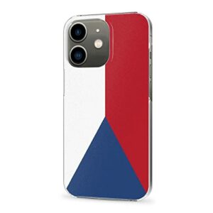 Cellular Phone Case Coque de Protection pour iPhone 12, fabriqué en matériau PC Robuste et Durable, étui pour téléphone avec Drapeau tchèque