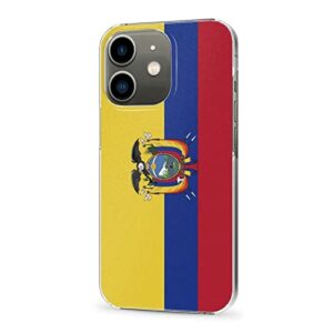 Cellular Phone Case Coque de Protection pour iPhone 12, fabriqué en matériau PC Robuste et Durable Coque de Protection pour téléphone avec Drapeau Ecuador