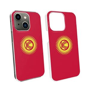 Cellular Phone Case Coque de Protection pour iPhone 13, fabriqué en matériau PC Robuste et Durable, étui pour téléphone avec Drapeau du Kirghizstan