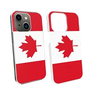 Cellular Phone Case Coque de Protection pour iPhone 13, fabriqué en matériau PC Robuste et Durable, étui pour téléphone avec Drapeau Canadien