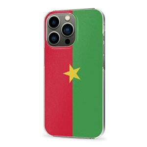 Cellular Phone Case Coque de Protection pour iPhone 12 Pro Max fabriqué en matériau PC Robuste et Durable Coque de Protection pour téléphone avec Drapeau du Burkina Faso