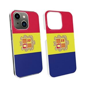 Cellular Phone Case Coque de Protection pour iPhone 13, fabriqué en matériau PC Robuste et Durable, étui pour téléphone avec Drapeau d'Andorre