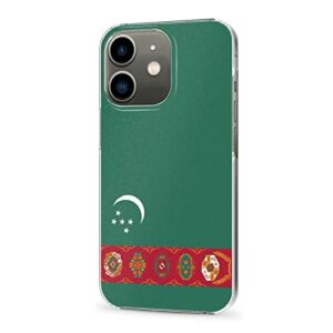 Cellular Phone Case Coque de Protection pour iPhone 12, fabriqué en matériau PC Robuste et Durable Coque de Protection pour téléphone avec Drapeau du Turkménistan