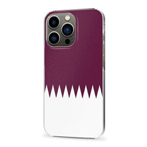 Cellular Phone Case Coque de Protection pour iPhone 12 Pro, fabriqué en matériau PC Robuste et Durable, étui pour téléphone avec Drapeau du Qatar
