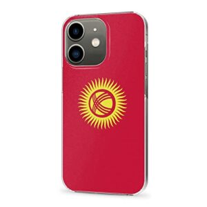 Cellular Phone Case Coque de Protection pour iPhone 12 Mini, fabriqué en matériau PC Robuste et Durable, étui pour téléphone avec Drapeau du Kirghizstan
