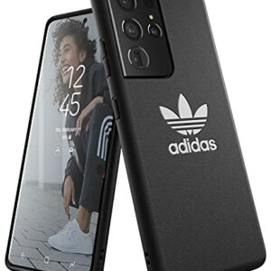 adidas Phone Case Compatible with Samsung Galaxy S21 Ultra, Originals Basic Moulded PU Case, Fully Protective Phone Cover, Black