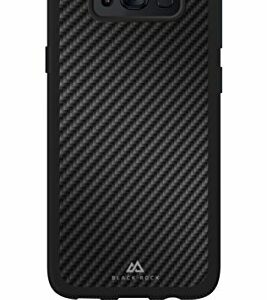 Black Rock Coque de protection "Material Real Carbon" (pour Samsung Galaxy S8, design mince, protection idéale, en métal, polycarbonate, polyurethane termoplastique, protection à 180°) Noir
