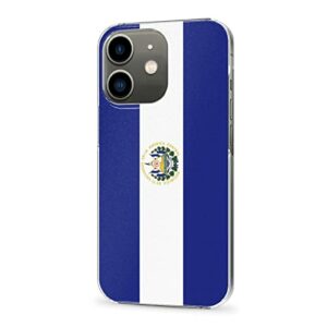 Cellular Phone Case Coque de Protection pour iPhone 12 Mini, fabriqué en matériau PC Robuste et Durable, étui pour téléphone avec Drapeau El Salvador