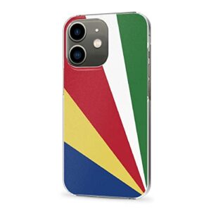 Cellular Phone Case Coque de Protection pour iPhone 12, fabriqué en matériau PC Robuste et Durable, étui pour téléphone avec Drapeau de la République des Seychelles
