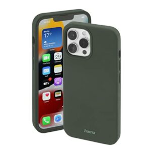 Coque iPhone 13 Pro Max Compatible MagSafe Hama MagCase Finest Feel Pro pour Apple (Etui magnétique pour Recharge à Induction, Housse Protection Chocs Rayures et saletés, en TPU Mate Soyeuse) Vert