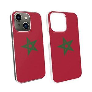 Film de Protection pour iPhone 13 Mini avec Motif Drapeau marocain, Transparent, Beau et Durable, léger, pour protéger Votre téléphone Contre Les dommages