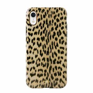 Glam Coque de Protection pour iPhone XR Motif léopard Noir