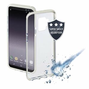 Hama Coque de protection "Protector" (pour Samsung Galaxy S9, wireless charging, anti-chocs, surface antidérapante, en polyurethane Termoplastique (PUT)) Transparente/Blanche