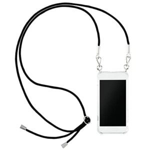 Hama Coque de protection à tour de cou (pour Apple iPhone 7Plus/8Plus, avec tour de cou noir, en métal, polycarbonate, polyurethane termoplastique (PUT), textile) Noir/Transparent/Argent