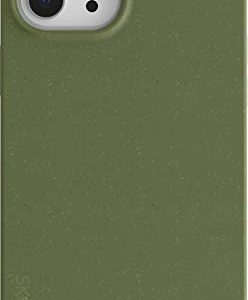 Skech BioCase Coque de Protection pour Apple iPhone 12/12 Pro (6,1") [Fabriqué en matériaux biodégradables, Compatible avec Chargement sans Fil, Protection Anti-Chute de 1,5 mètres] Vert Olive
