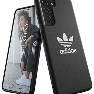 adidas Phone Case Compatible with Samsung Galaxy S21, Originals Basic Moulded PU Case, Fully Protective Phone Cover, Black