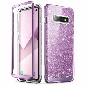 i-Blason Coque Galaxy S10, Coque de Protection Brillante Glitter Bumper SANS Protecteur d'écran [Série Cosmo] pour Samsung Galaxy S10 2019 (Violet)