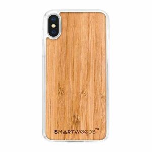 SmartWoods Coque de Protection en Bois pour iPhone XS et iPhone X pour Smartphone, Coque en Bois pour iPhone, écologique, Naturel et Original (Bamboo Clear)
