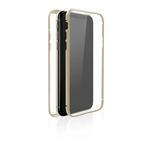 Black Rock Coque de protection "360° Glass" (pour Apple iPhone Xs Max, protection parfaite, design mince, en plastique, Cover 360°) Or
