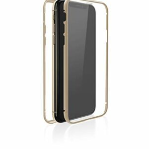 Black Rock Coque de protection "360° Glass" (pour Apple iPhone XR, protection parfaite, design mince, en plastique, Cover 360°) Or