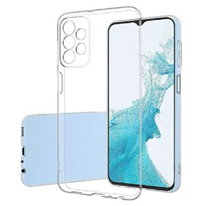 Coque Compatible pour Samsung Galaxy A52 4G Crystal Clear Slim Fit Soft TPU Silicone Cover Anti Scratch Antichoc Flexible Protective Cover - Transparent